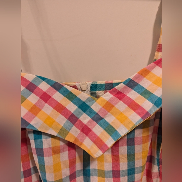 Gingham 50s style Voodoo Vixen fit and flare dress - Picture 2 of 8